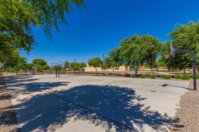 view of basketball court with community basketball court