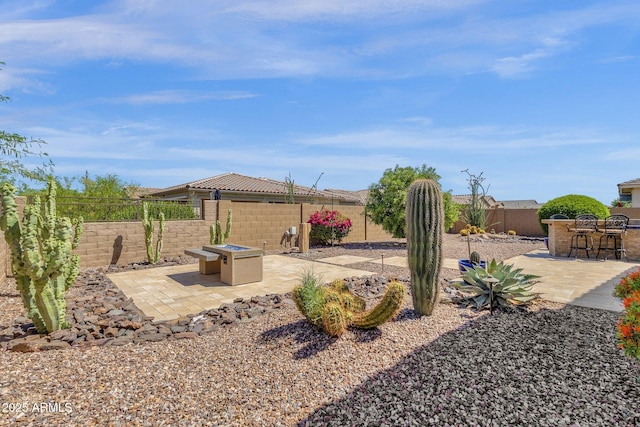 10350 E Texas Ave, Mesa, AZ 85212 - fenced backyard featuring a patio area
