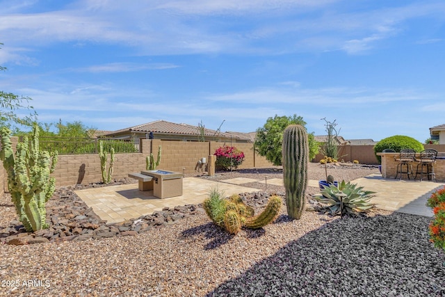 10350 E Texas Ave, Mesa, AZ 85212 - fenced backyard featuring a patio area