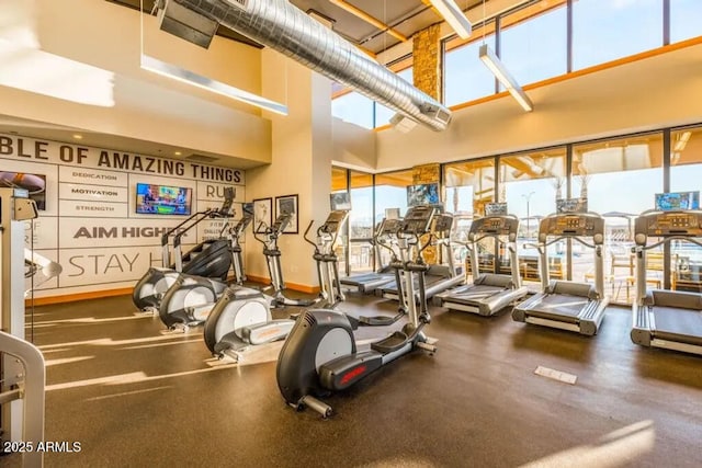 10350 E Texas Ave, Mesa, AZ 85212 - exercise room with a high ceiling and baseboards