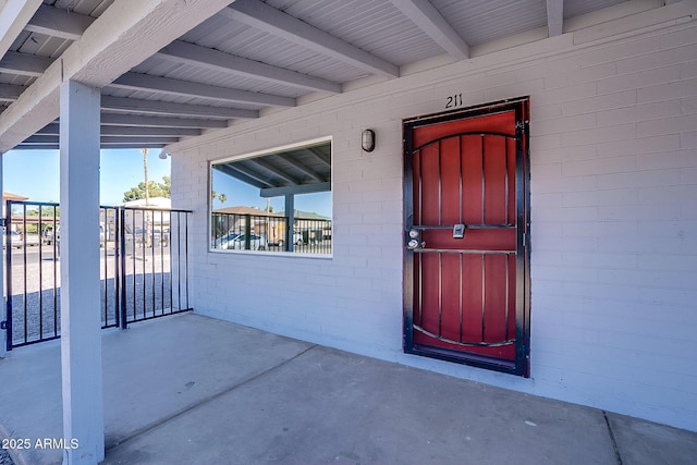 view of doorway to property