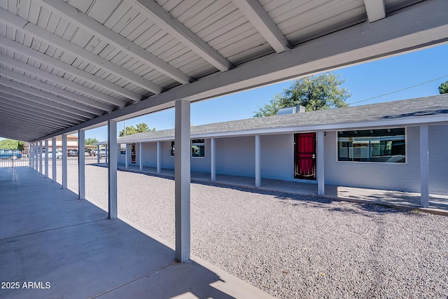 view of patio / terrace featuring fence