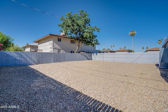 view of fenced backyard