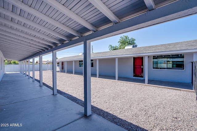 view of patio / terrace with fence