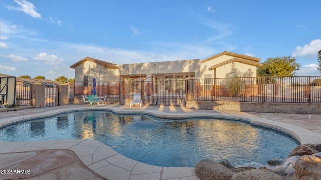 view of pool with a patio