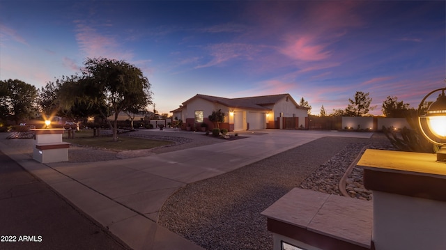 view of front of house with a patio area