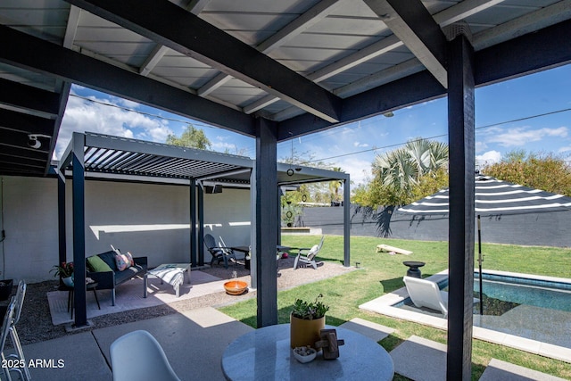 5809 N 10th Pl, Phoenix, AZ 85014 - view of patio featuring an outdoor pool and fence private yard