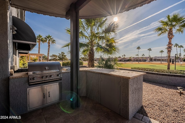 view of patio / terrace with area for grilling and grilling area