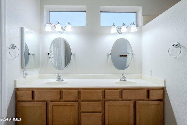 bathroom with vanity and a healthy amount of sunlight