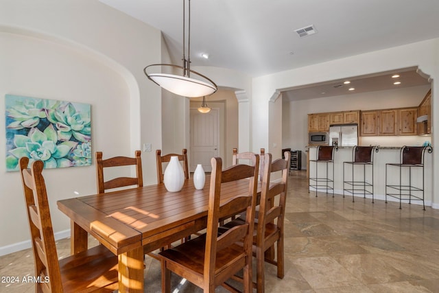 view of dining room