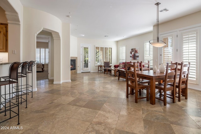 dining room with a healthy amount of sunlight