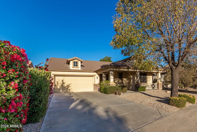 view of front of home featuring a garage