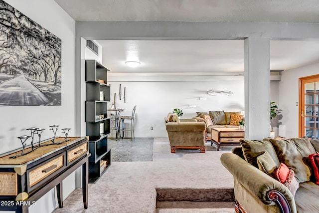 view of carpeted living room