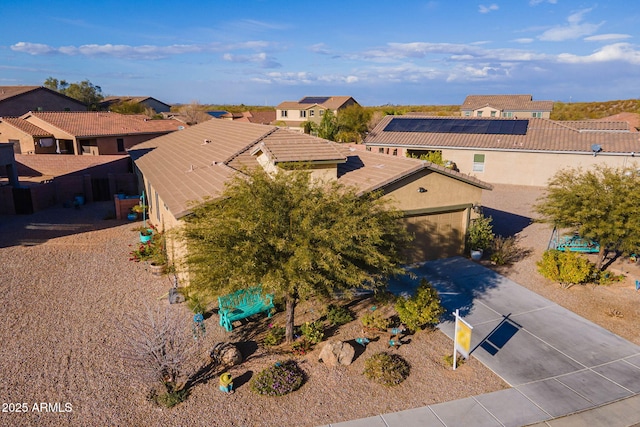 drone / aerial view with a residential view