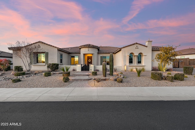 view of mediterranean / spanish-style house