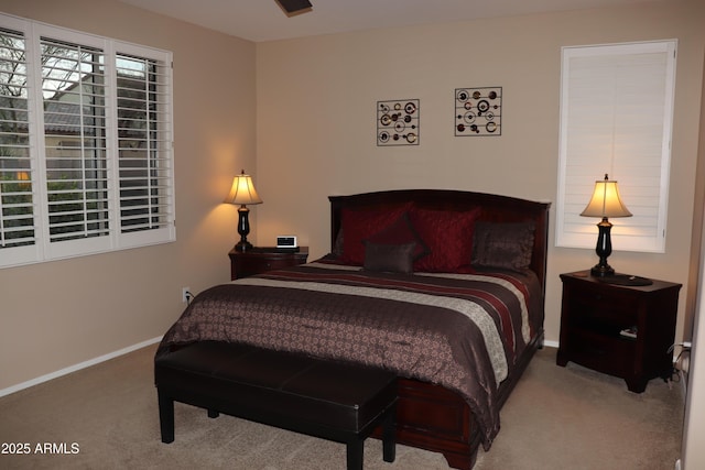 view of carpeted bedroom