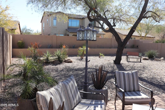 view of patio / terrace with a fenced backyard