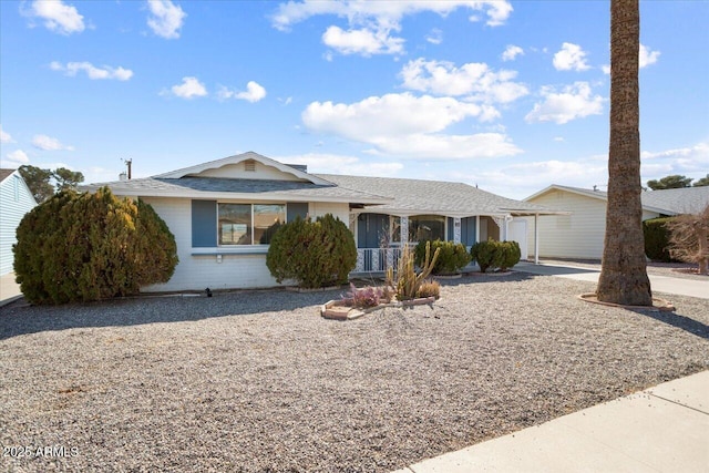 view of ranch-style house