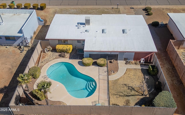 view of pool featuring a fenced backyard