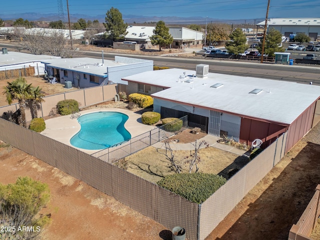 view of pool with a fenced in pool, a patio area, and a fenced backyard