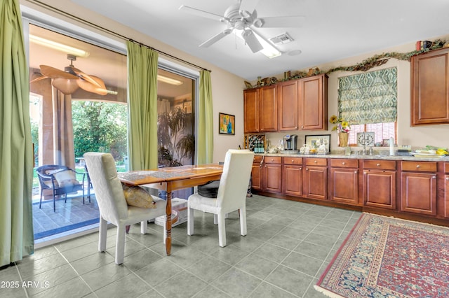 2383 E Zion Way, Chandler, AZ 85249 - dining area featuring a ceiling fan and light tile patterned floors