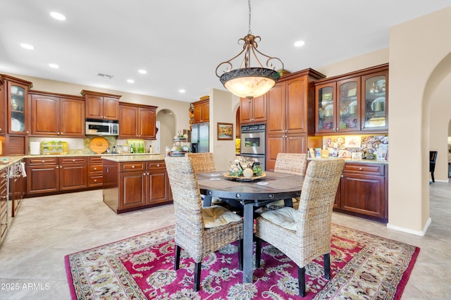 2383 E Zion Way, Chandler, AZ 85249 - dining room with arched walkways and recessed lighting