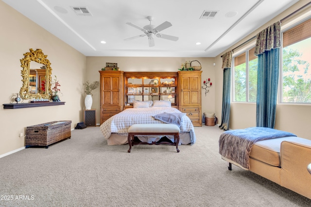 2383 E Zion Way, Chandler, AZ 85249 - carpeted bedroom with recessed lighting and a ceiling fan