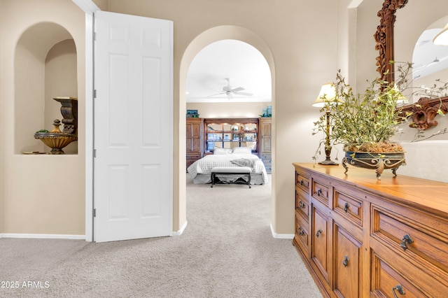 2383 E Zion Way, Chandler, AZ 85249 - hall with light carpet and arched walkways
