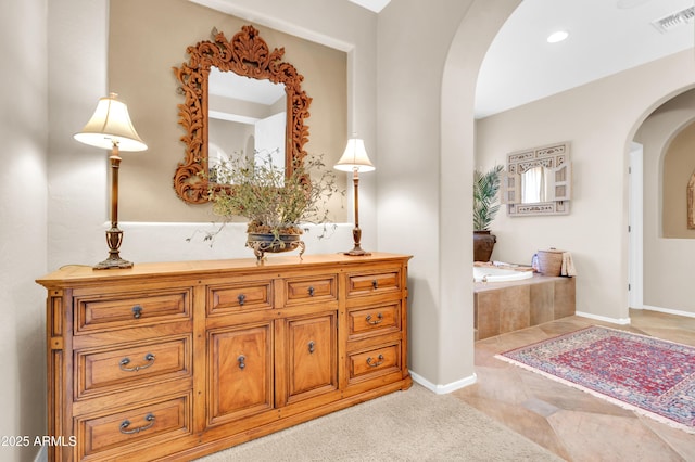2383 E Zion Way, Chandler, AZ 85249 - bathroom featuring a bath, vanity, and tile patterned flooring