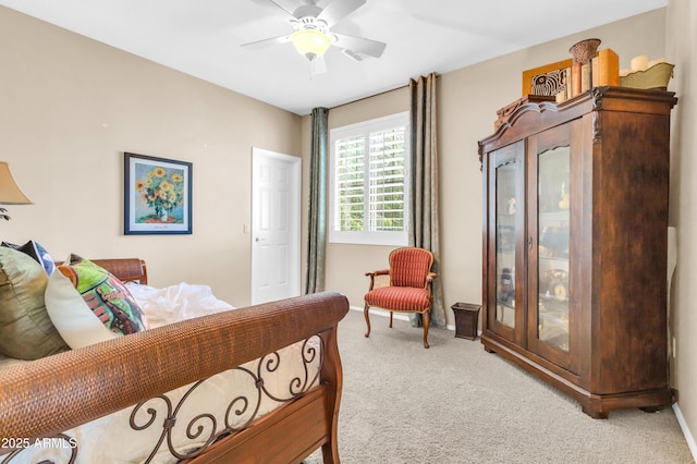 2383 E Zion Way, Chandler, AZ 85249 - bedroom with light colored carpet and a ceiling fan