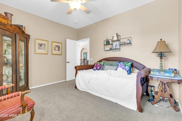 2383 E Zion Way, Chandler, AZ 85249 - carpeted bedroom with baseboards and a ceiling fan
