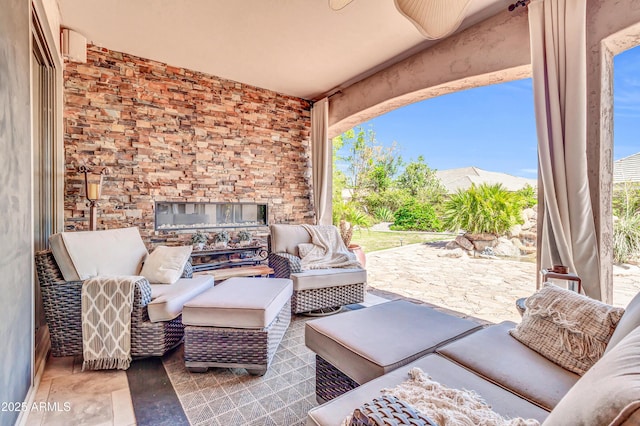 2383 E Zion Way, Chandler, AZ 85249 - view of patio featuring an outdoor living space with a fireplace