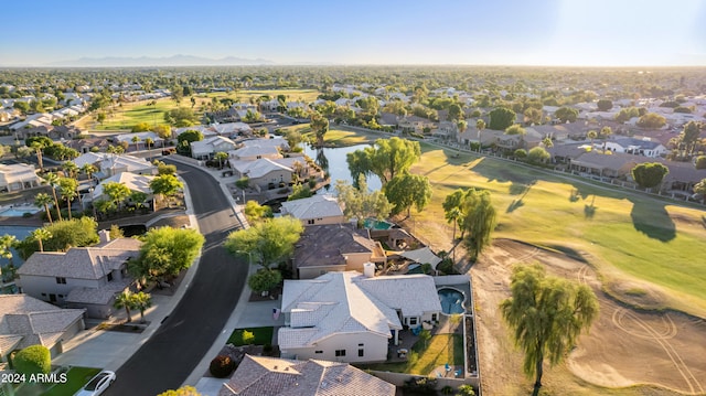 bird's eye view with a mountain view