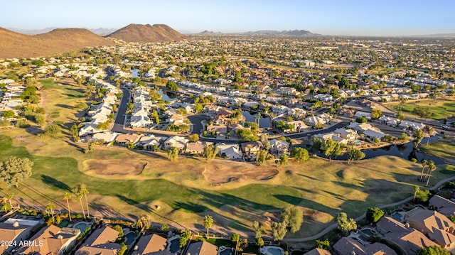 aerial view featuring a mountain view