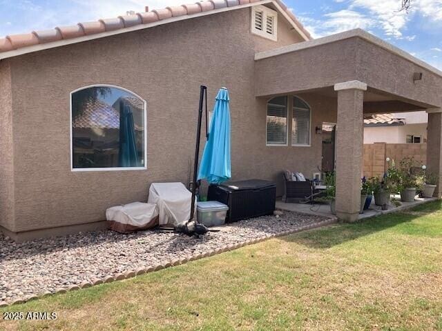 914 W Morelos St, Chandler, AZ 85225 - rear view of property with stucco siding and a patio