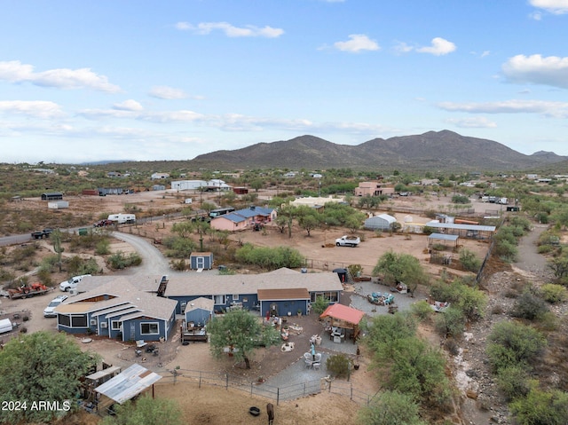 aerial view featuring a mountain view