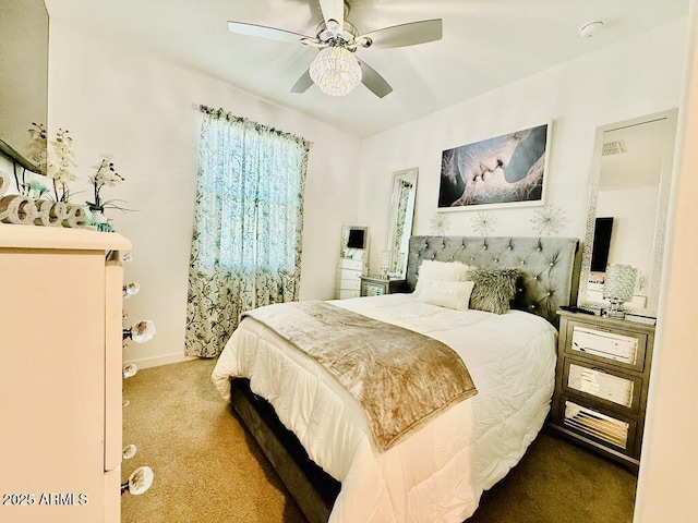 1657 W Monte Way, Phoenix, AZ 85041 - carpeted bedroom with baseboards and a ceiling fan