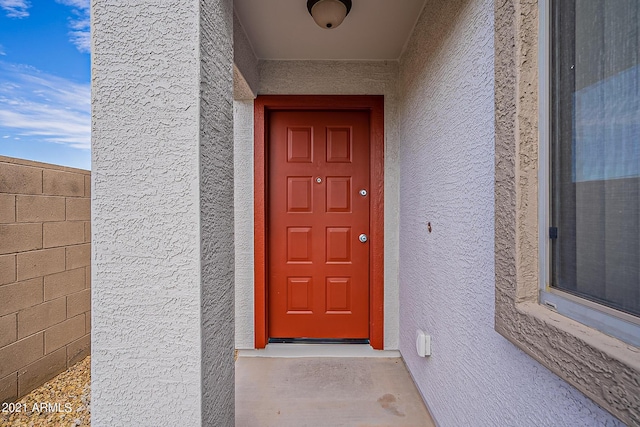 view of doorway to property