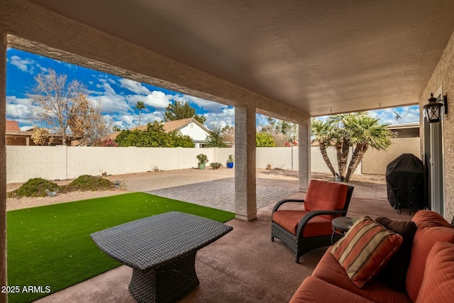 view of patio / terrace featuring grilling area