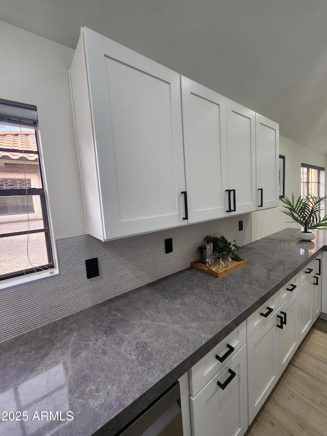 kitchen with white cabinetry