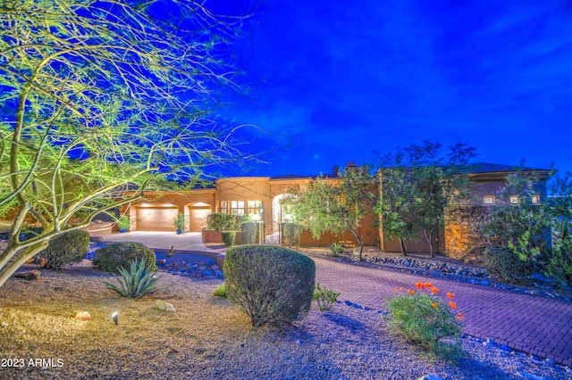 view of front of home featuring a garage