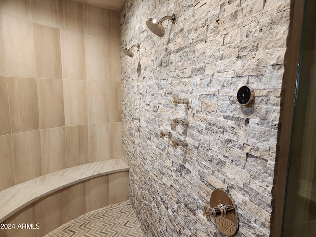 bathroom with a shower