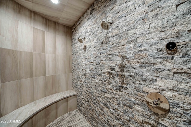 bathroom with a shower