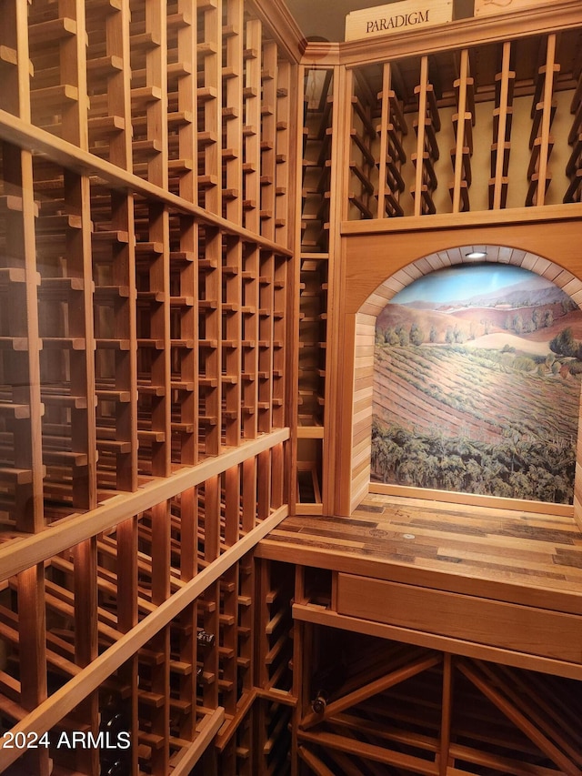 view of wine room