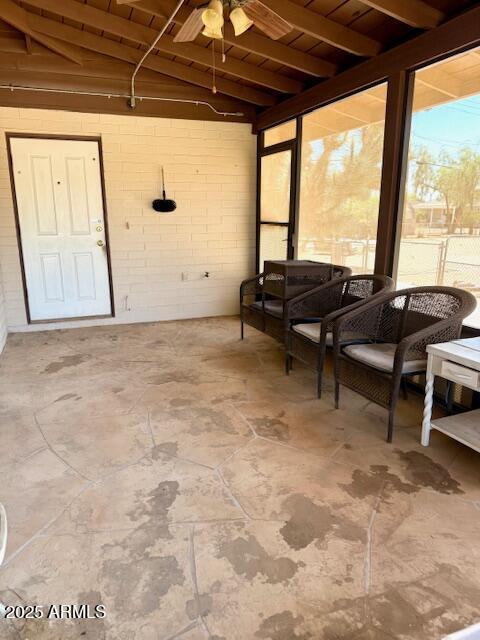 735 E Desert Ave, Apache Junction, AZ 85119 - sunroom / solarium featuring ceiling fan