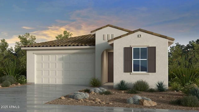 view of front of house featuring a garage