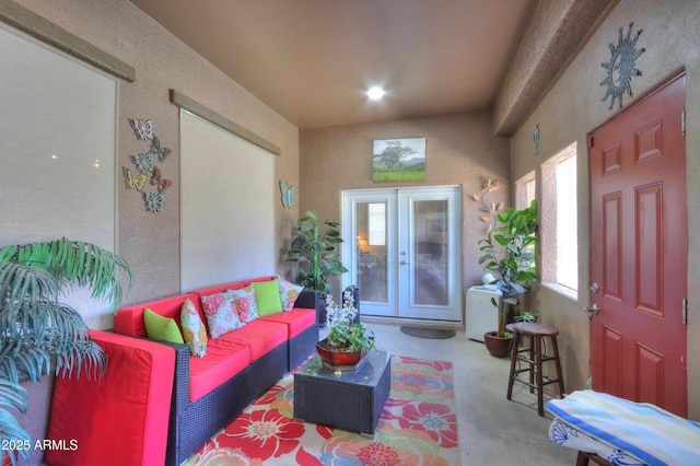 2115 N Cougar Ct, Casa Grande, AZ 85122 - living room featuring concrete floors and french doors
