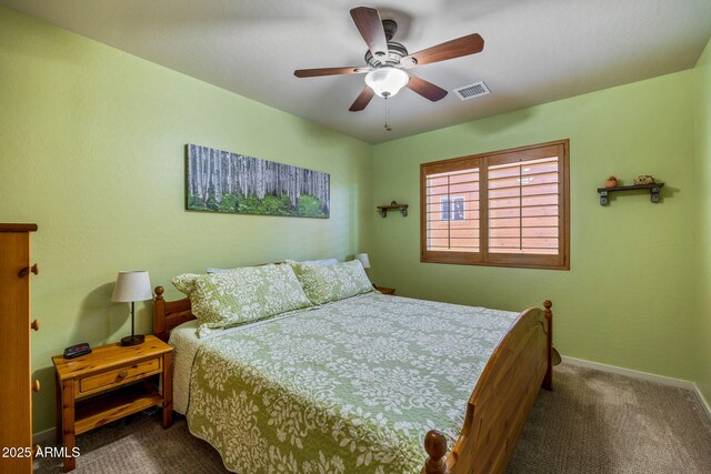 2540 W Waters Edge Ln, Lakeside, AZ 85929 - bedroom featuring carpet floors and ceiling fan