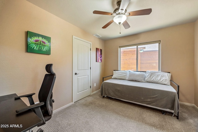 2540 W Waters Edge Ln, Lakeside, AZ 85929 - bedroom with carpet flooring and a ceiling fan