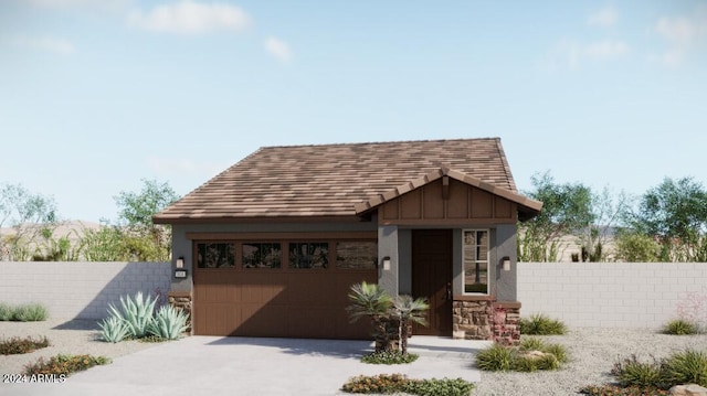 5664 N 205th Ln, Buckeye, AZ 85396 - view of front of home featuring stone siding and an outbuilding
